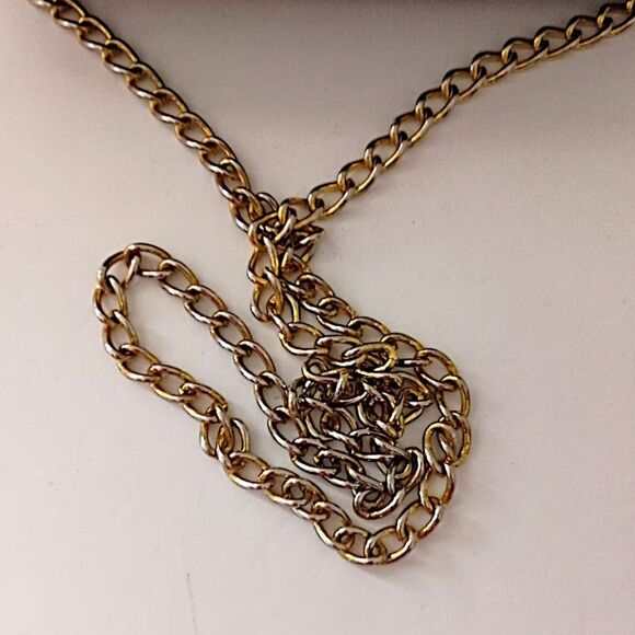 Vtg 80s Leather Crossbody Bag Chain Strap Brown Suede Clasp Lock Karam USA‎ Made - Picture 13 of 16